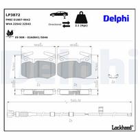 Stabdžių trinkelių rinkinys, diskinis stabdys DELPHI LP3872