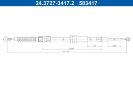 Trosas, stovėjimo stabdys ATE 24.3727-3417.2