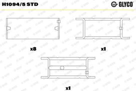 Alkūninio veleno indėklas GLYCO H1094/5 STD