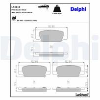 Stabdžių trinkelių rinkinys, diskinis stabdys DELPHI LP4010