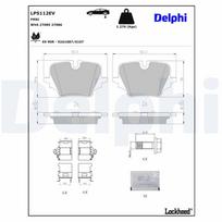 Stabdžių trinkelių rinkinys, diskinis stabdys DELPHI LP5112EV