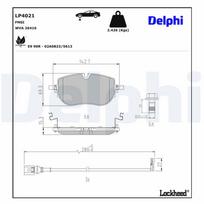 Stabdžių trinkelių rinkinys, diskinis stabdys DELPHI LP4021