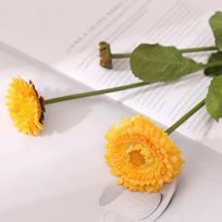 8 vnt. 38 cm šilko medetkos gėlė Dirbtinės ramunės gėlės 3 galvutės netikros chrizantemos rudens gėlės namų biuro vakarėlio vestuvių dekoravimui šviesiai violetinė spalva