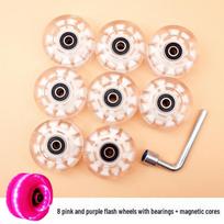 Luminous Double-Row Roller Skates with Colorful Wheels & PU Shock-Absorbing Outdoor Skates
