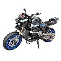 1/8 mastelio Yamaha MT-10SP techninis garsus motociklo konstravimo kaladėlių rinkinys Motociklo konstravimo rinkinys Suaugusiems Kaladėlių žaislas Festivalio dovana Transporto priemonių kolekcija mėlyna