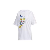Adidas Neo W Dsny Dd Tee3 Disney Donald Duck Graphic Round Neck Loose Sports Short Sleeve T-Shirt Women Tops White GJ5654 XL