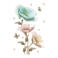 Elegantiškas orchidėjos sienos lipdukas Lipnus gėlių freskos Kūrybiška namų dekoracija svetainės sienų menui 60x90cm įvairiaspalvis
