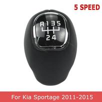 6 Speed Leather Gear Knob Shift Lever Shifter Handball For KIA Sportage 2011-2015 For Rio 3 5 VELOSTER 2013 2014 2015 5 speed