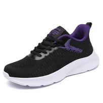 2025 summer new women's shoes flying woven single shoes soft sole breathable mother shoes sports shoes large size shoes foreign trade 35
