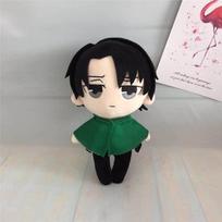 Attack On Titan Levi Ackerman pliušinė lėlė žaislas Eren Mikasa Ackerman miela minkšta minkšta pagalvė gimtadienio dovana 20 cm 20cm