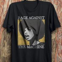 Rage Against The Machine Protest Graphic Rock Band T-Shirt Black Unisex - T440 S