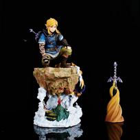 THE LEGEND OF ZELDA: TEARS OF THE KINGDOM LINK 38cm Anime PVC Action Figure Toy Game Statue Ornament Collection Figure Doll Gift With Retail Box