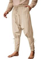 Medieval Lace-Up Cotton Pirate Pants L balta