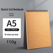 A4 Loose-Leaf Sketchbook with Detachable Rings, Thickened 8K Art Pad for Kids' Doodling and Marker Art.