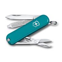 VICTORINOX Classic SD Classic Colors Mountain Lake Swiss Army Knife Emergency Flathead Nail File 7 Functions Gift Ten Functions - Multi-functional