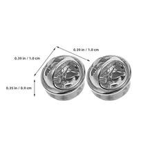 50Sets Metal Pin Backings Clutch Style for Lapel Pins Brooches Badges Tie Tacks Enamel Pins Jewelry DIY Projects Locking Pin sidabras