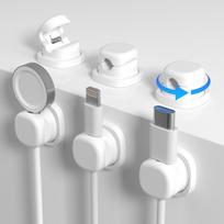6pcs Adjustable Desktop Cable Organizer Adhesive Cord Cable Organizer  Network Rack balta