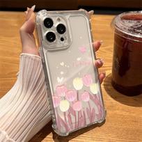 tulip flowers shockproof phone case for iphone 17 pro max 16 plus 15 14 13 11 silicone back cover for iphone 12 pro xr xs bumper iPhone 14 Plus