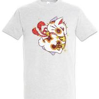 Maneki Neko Back T Shirt Manekineko Cat Cats Love Addicted Addiction S įvairiaspalvis