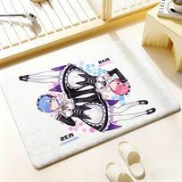 Anime R-ReZ-ZeroS Floor Mat Bedroom Living Room Flannel Door Mat Non-Slip Home Decor 40x60cm
