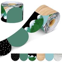 Wavy Trim Bulletin Board Trim Poster Border Stickers  for Classroom Decorations 5.5CM*10M