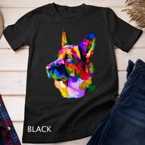 Colorful German shepherd, German shepherd dog owner T-Shirt Mens Womens Tees Top Unisex T-Shirt Mens Womens Tees Top M