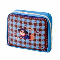 Large Capacity Makeup Storage Bag Multi-Compartment Multifunctional Medicine Storage Bag Moisture-proof Wide Opening mėlyna