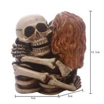 Halloween Skull Hug Resin Material Craft Tabletop Garden Decoration Holiday Prop