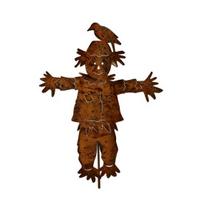 Metal Scarecrow Garden Stake, 27.36 Inches Rusty Scarecrow Yard Art Stake, Farmhouse Yard Sign with Stake, Rustic Outdoor Decoration for Lawn A
