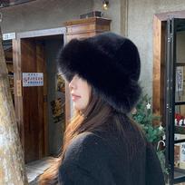 Women's Designer Faux Fur Bucket Hat, Luxurious Plush Fisherman Cap, Suitable for Wintry Snowy Days juoda