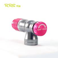 Rrskit Portable MTB Road Bike CO2 Cylinder Pump Gas Nozzle Bicycle Fast Inflatable Head Adapter Riding Emergency Accessories 1 PCS