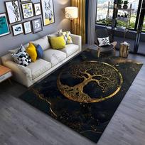 Tree of life gold design carpet Yoga living room room decor children's crawling mat doormat area rug games mat 40x60cm