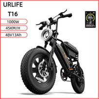 URLIFE T16 Electric Bike 45KM/H 500W Motor 48V/13AH Battery Outdoor Mountain E-Bike 16*3.0  Off-Road Tire Electric Bicycle T16 juoda