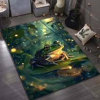 1PC Frog with twinkling starlight Carpet for Living Room Bedroom Sofa Home Decor Rus Non-slip Floor Mat Luxury Gift 40x60cm