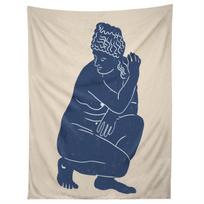 BLUE NUDE tapestry 75x100 juoda