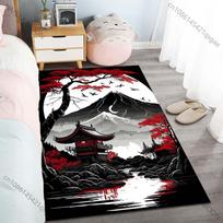 1PC Japanese Mount Fuji Ink Paint Style Carpet for Living Room Bedroom Sofa Home Decor Rus Non-slip Floor Mat Luxury Gift 40x60cm