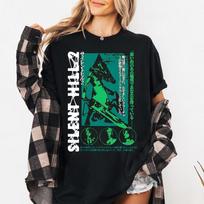 Silent Hill 2 T-shirt Triangular Retro Horror Game Player Men's T-shirt Summer Unisex Hip-hop Rock Casual T-shirt S