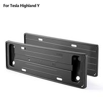 Car License Plate Frame Floating Suspension Full Cover Bracket Front & Rear For Tesla 2025 Model Y/3 Highland