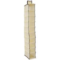 10 Layer Hanging Shoe Rack Organizer Over The Door Shoe Holder Collapsible Wardrobe Closet Shoes Hat Storage Hanger chaki