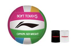 Li Ning PVC Size 5 Volleyball Unisex Pink Green White LVQK745-6 Size 5 Ball