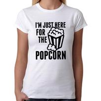 I'm Just Qui for The Popcorn Cinema Saying Fun Meme Comedy Women's T-Shirt Mens Womens Tees Top S