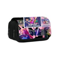 Kpop Demon Hunters Pattern Pencil Organizer With Durable Polyester Material For Students Style1