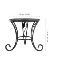 Mini Iron Plant Stand Black Small Flower Pot Holder for Indoor Balcony Desk Succulent Small Plant Decoration Pot Stand juoda