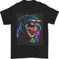 A Cool Rottweiler With Glasses Dog Unisex T-shirt S