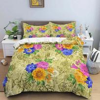 Vintažinis Gėlė Karalius Karalienė Antklodės užvalkalas Bijūnas Saulėgrąža Patalių komplektas Tropinis Gėlių Antklodės užvalkalas Boho Poliesterio Antklodės užvalkalas EU single(135x200cm)
