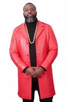Lambskin Fashionable Party Wear Handmade Men Coat Red New Stylish Trench Leather S raudona