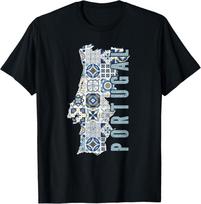 Portugalijos Azulejos Plytelės Vyrai Moterys Mergaitė Portugalija Marškinėliai Unisex Marškinėliai XXXL gray
