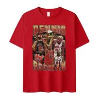 Dennis Rodman Chicago Bulls 91 Vintage Bootleg Basketball Graphic T-Shirt, Oversized NBA Streetwear Tee, Unisex Casual Top 4XL