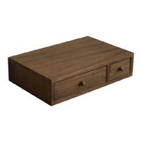 Handcrafted Wooden Desktop Shelf For Organizing Accessories And Supplies Wood Storage Box With Drawer