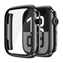 Screen Protector For Apple Watch Case 11 10 42mm 46mm Accessories Plating Hard PC Bumper+Tempered Glass iWatch Series 11 Cover 42mm Series 10 11